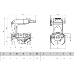 DAB Evoplus 180 XM cirkuliacinių siurblių schema